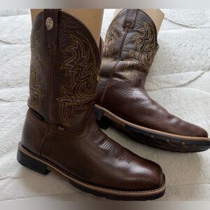 $224 Justin 9050 Fireman George Strait 11” Waterproof Work Western Boots 12